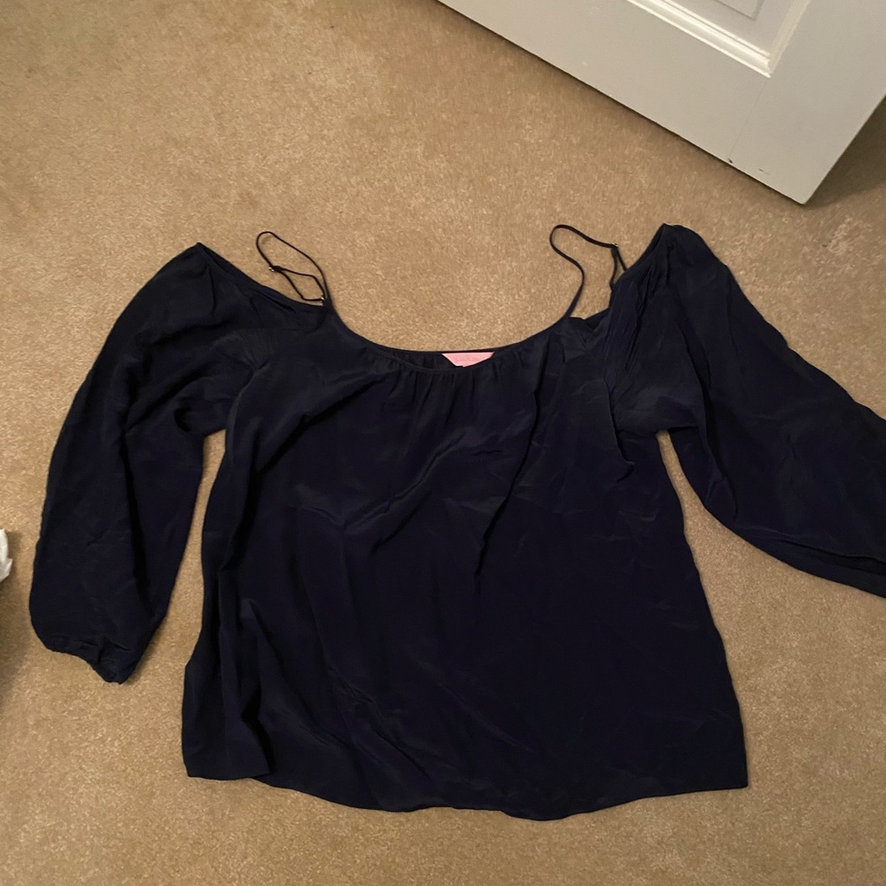 Lilly Pulitzer Candice Cold Shoulder Silk top
